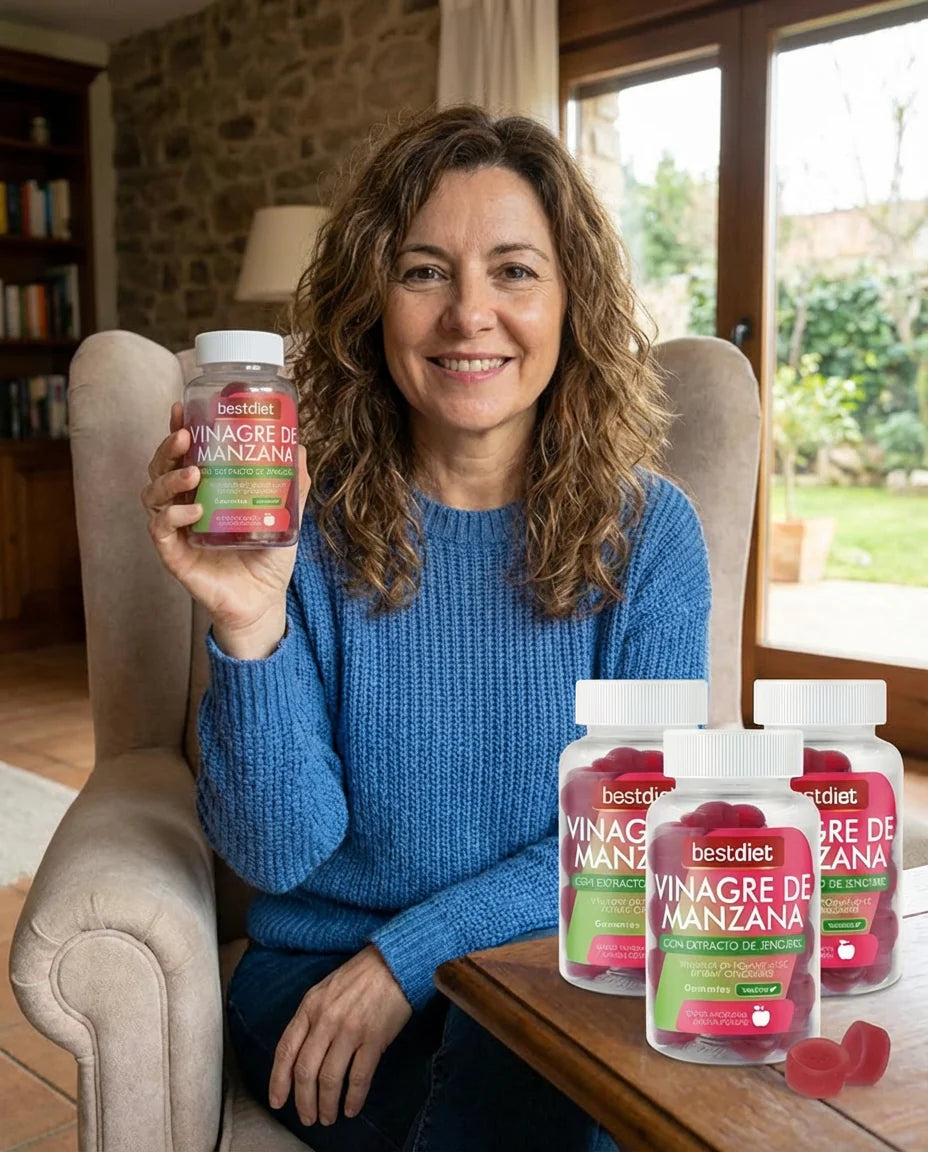 Gomitas de Vinagre de Manzana y Jengibre para Adelgazar y Recuperar Energía ⚡